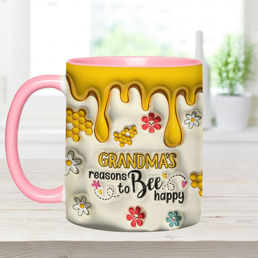 Omas Gründe, glücklich zu sein – Personalisierte Tasse mit Oma-Akzent
