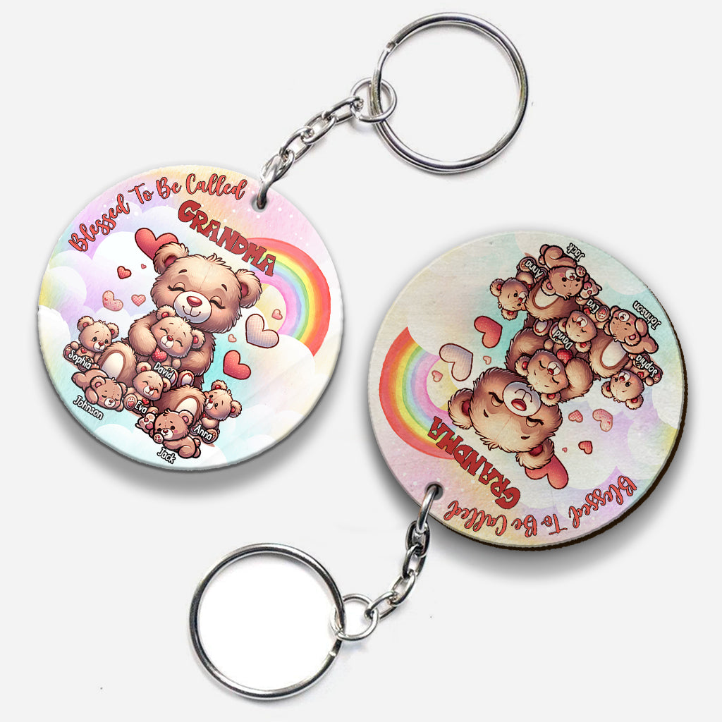 Gift for Grandma Mom Blessed To Be Called - Personalized Grandma Keychain