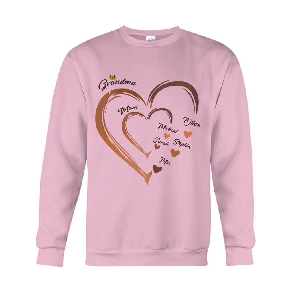 Grandma's Sweetheart - Personalized African American T-shirt And Hoodie