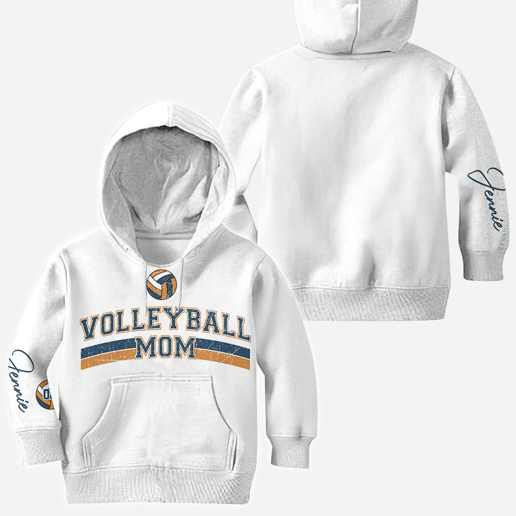 Volleyball Mom With Any Kid Name & Number - Personalized Volleyball All Over Shirt
