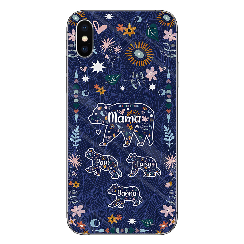 Mama Bear Floral - Personalized Mother Phone Case