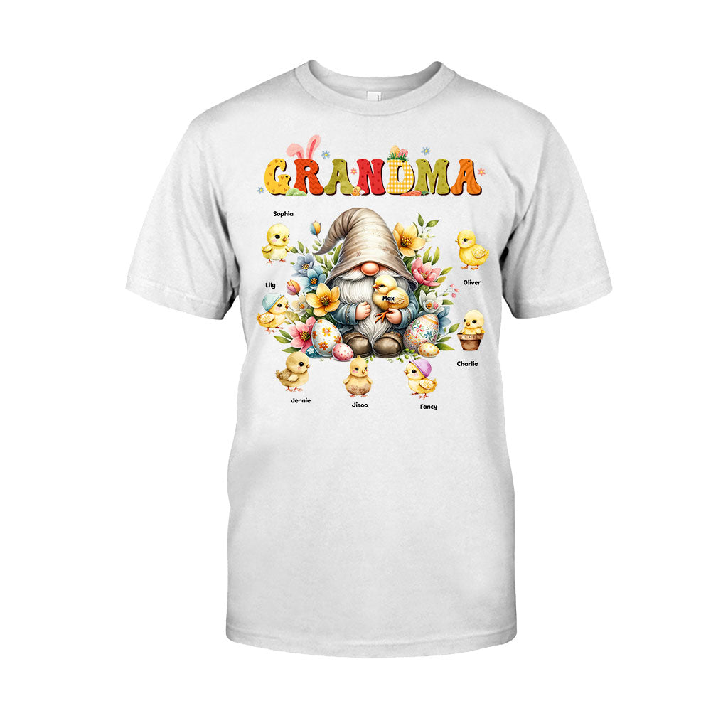 Cadeau pour grand-mère : Gnome de Pâques - T-shirt et sweat à capuche personnalisés pour grand-mère