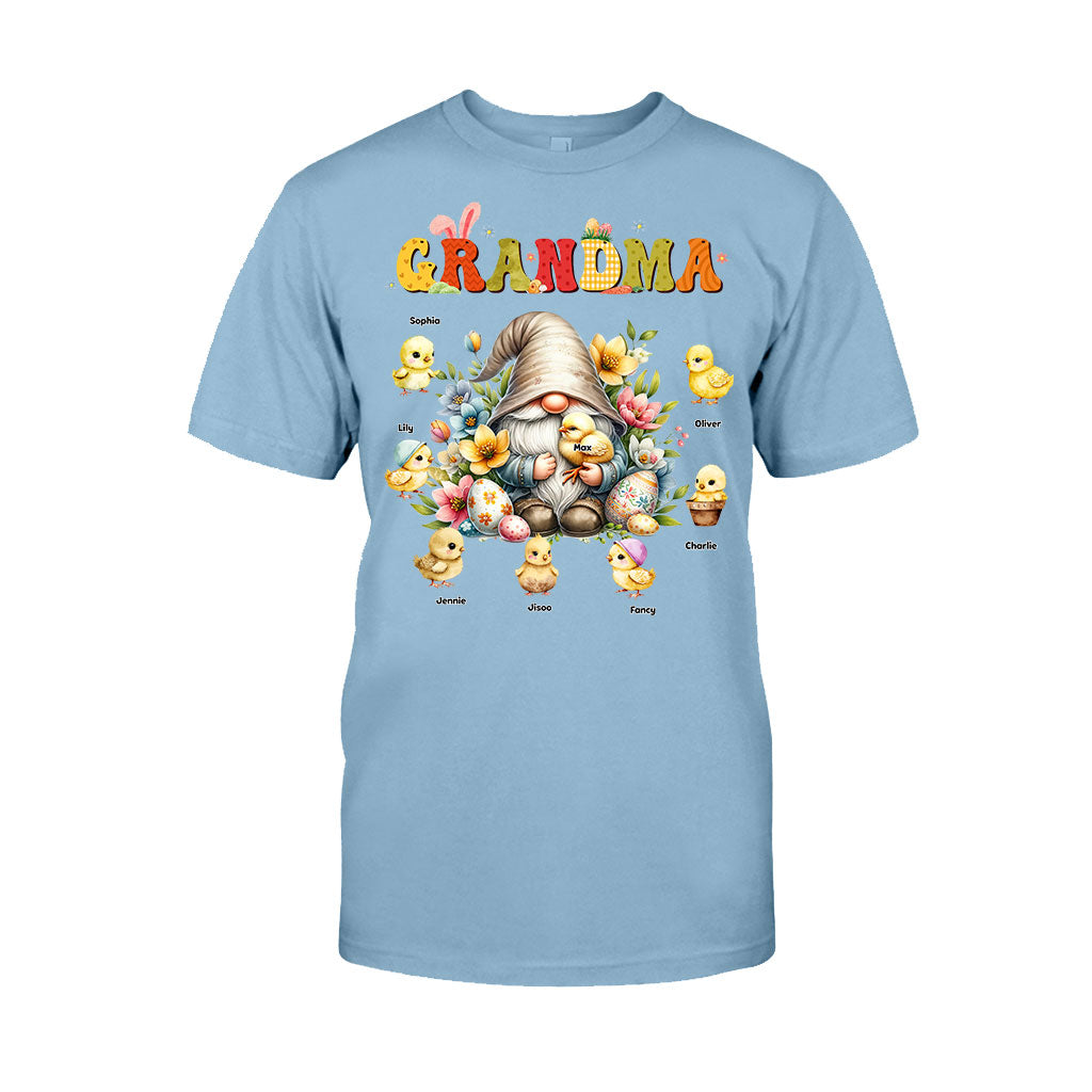 Cadeau pour grand-mère : Gnome de Pâques - T-shirt et sweat à capuche personnalisés pour grand-mère