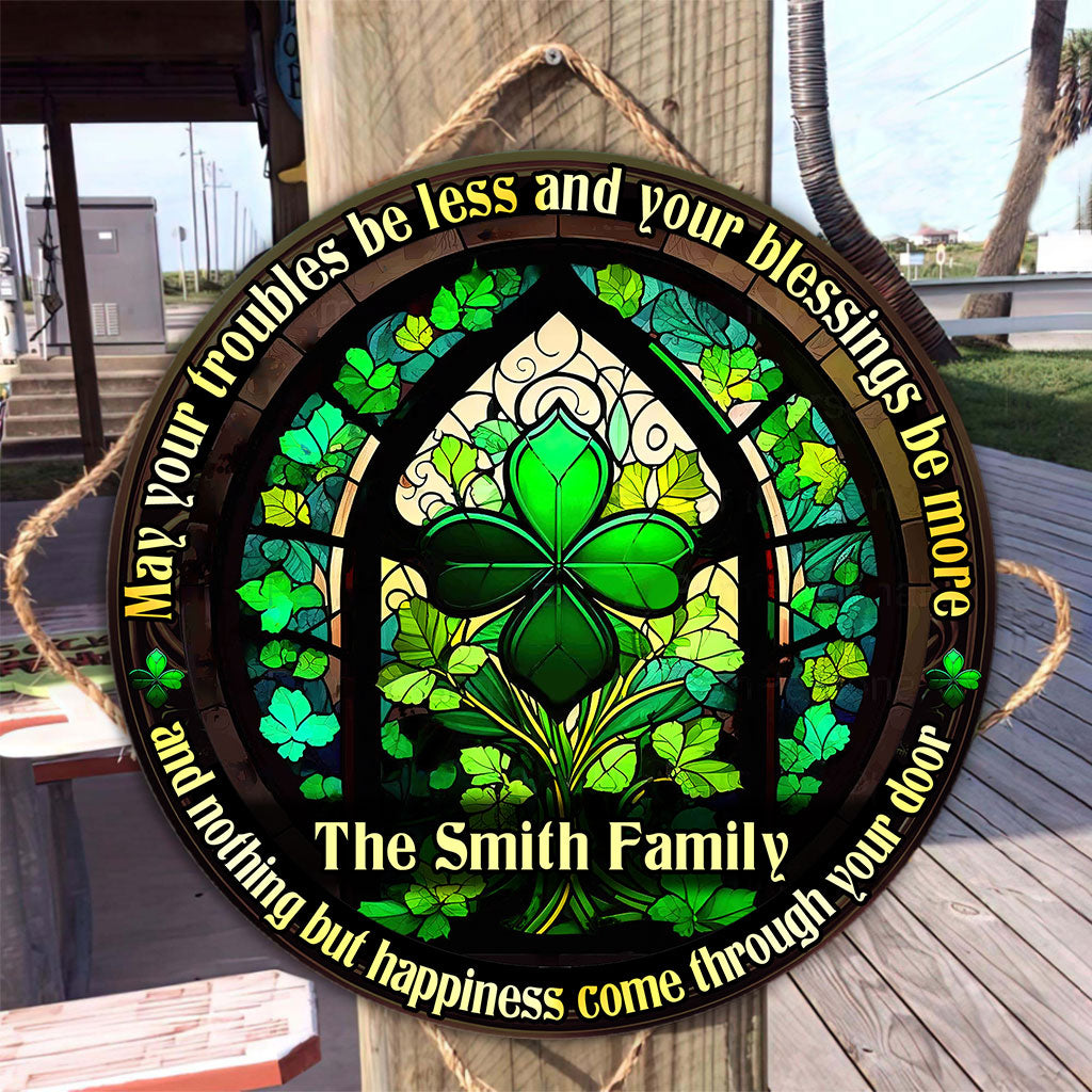 Irish Blessing - Personalized Saint Patrick's Day Round Wood Sign