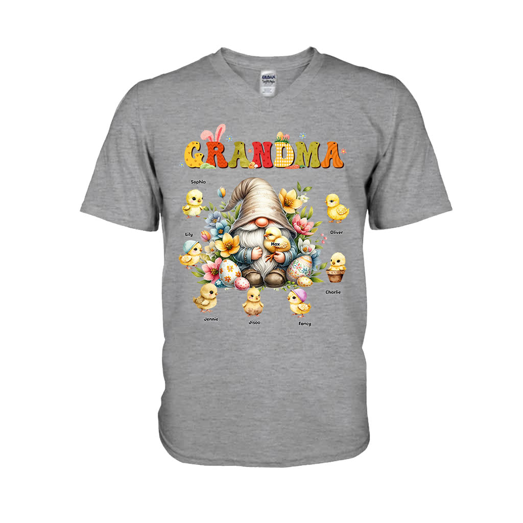 Cadeau pour grand-mère : Gnome de Pâques - T-shirt et sweat à capuche personnalisés pour grand-mère