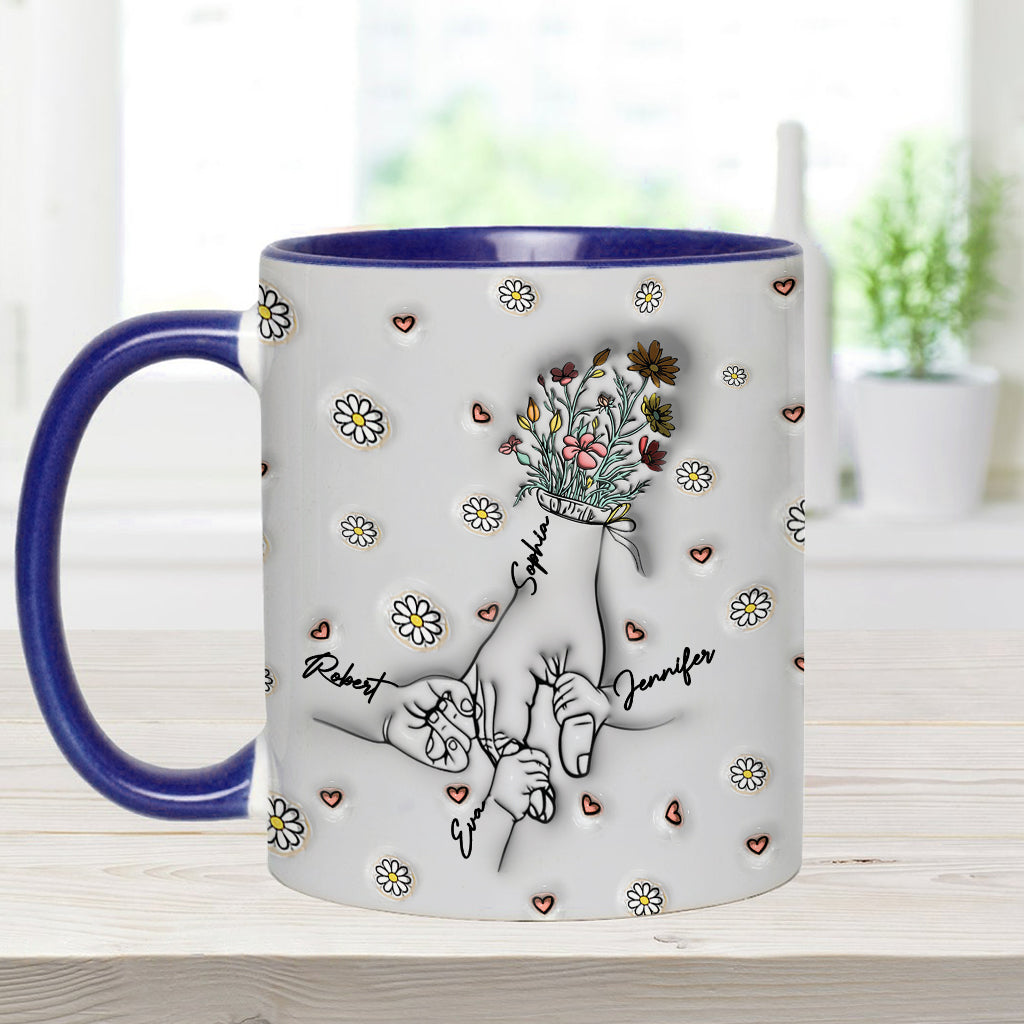 Holding Mom's Hand - Personalized Mother Accent Mug