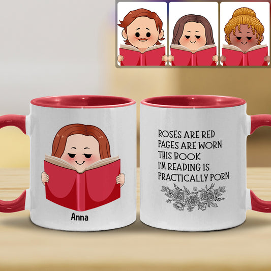 This Book I’m Reading Is Practically Porn - Personalized Book Accent Mug
