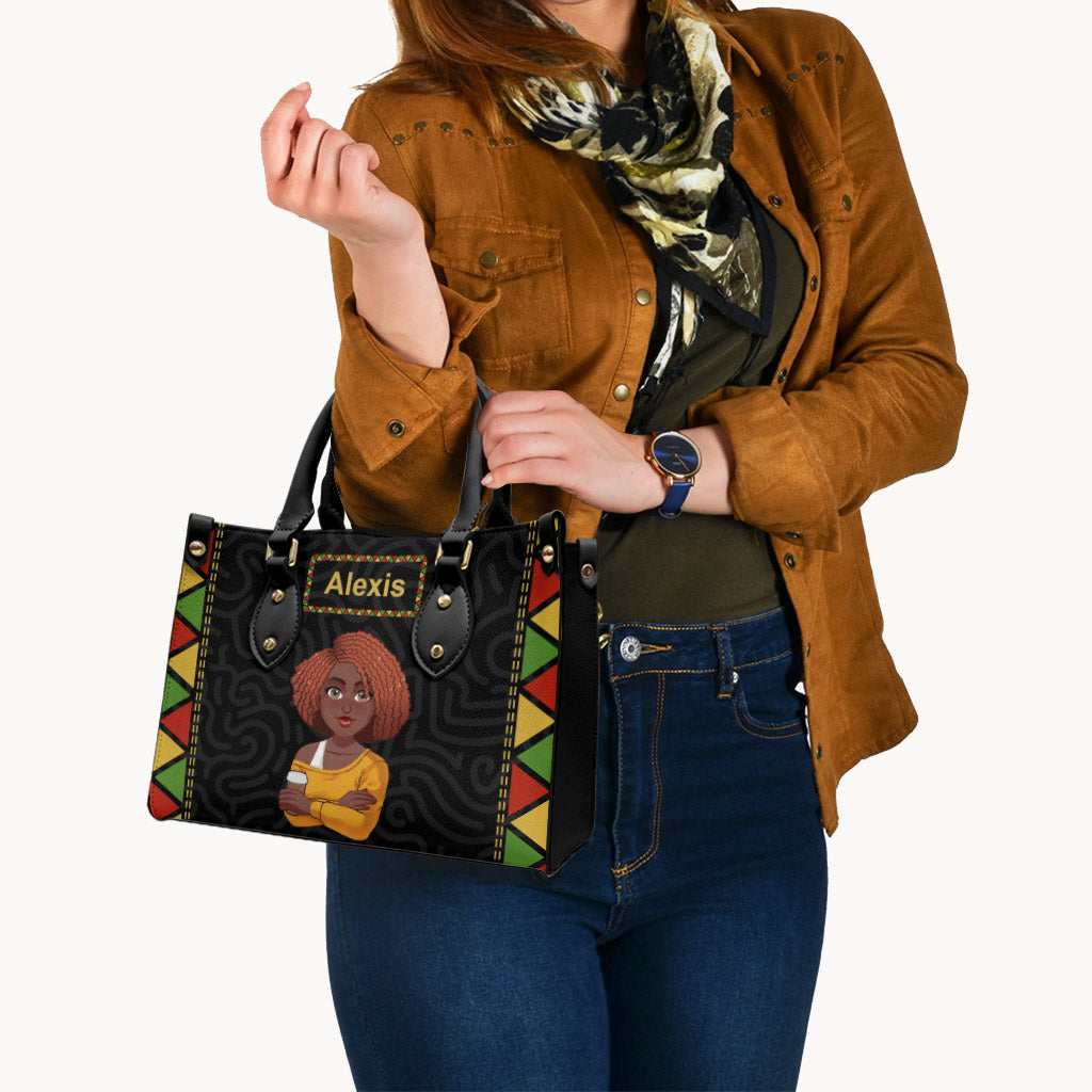 Dope Black Queen - Personalized African American Leather Handbag