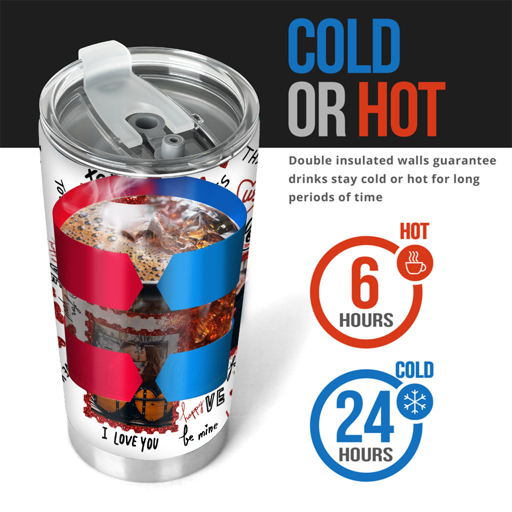 Be My Valentine - Personalized Couple Tumbler