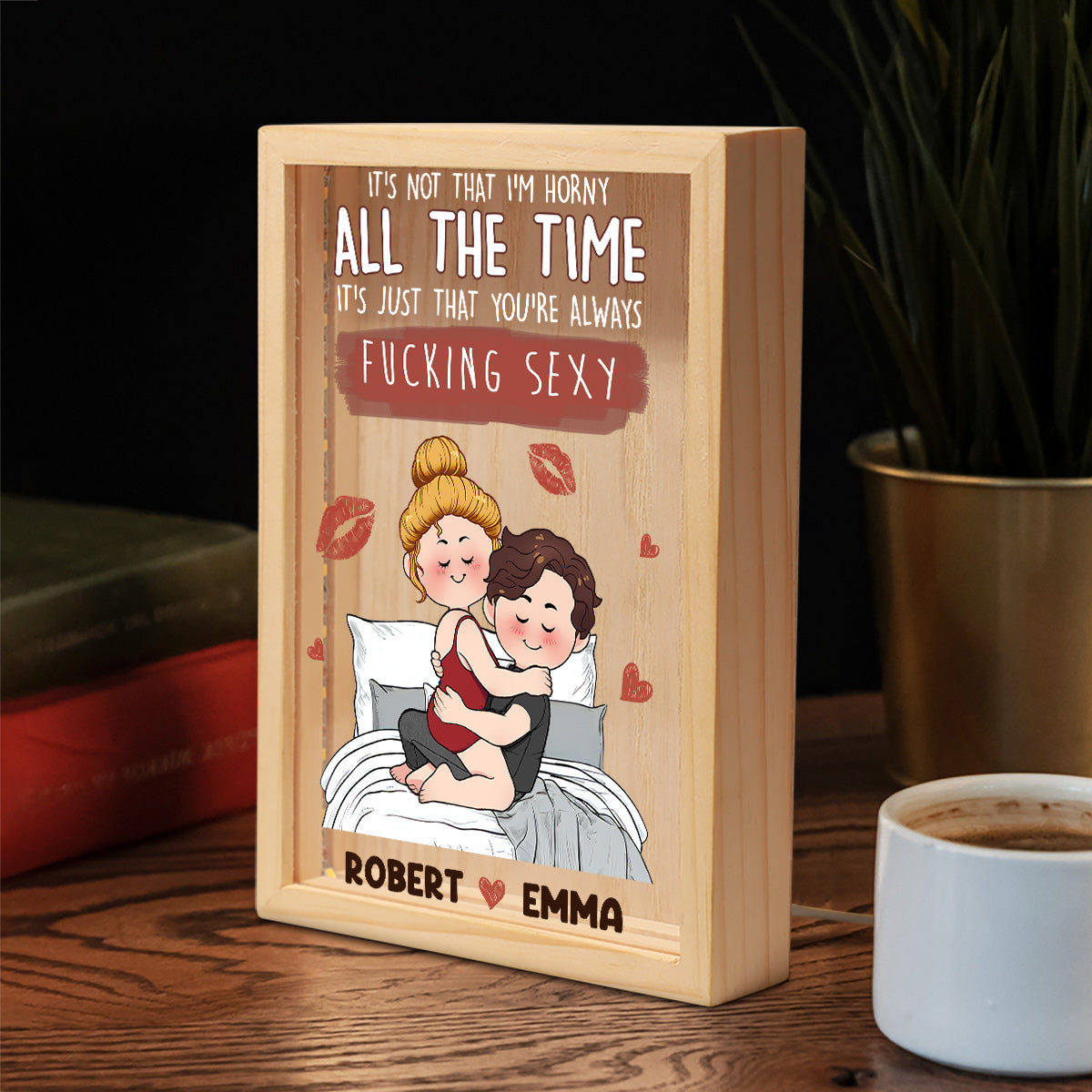 I Love You - Personalized Couple Picture Frame Light Box