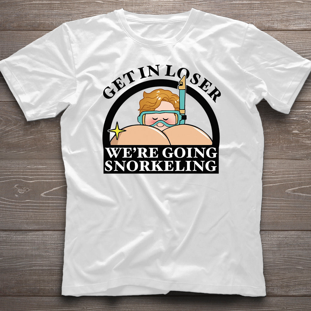T-shirt et sweat à capuche humoristiques « Plongée sous-marine » personnalisés « Get In Loser Snorkeler » -