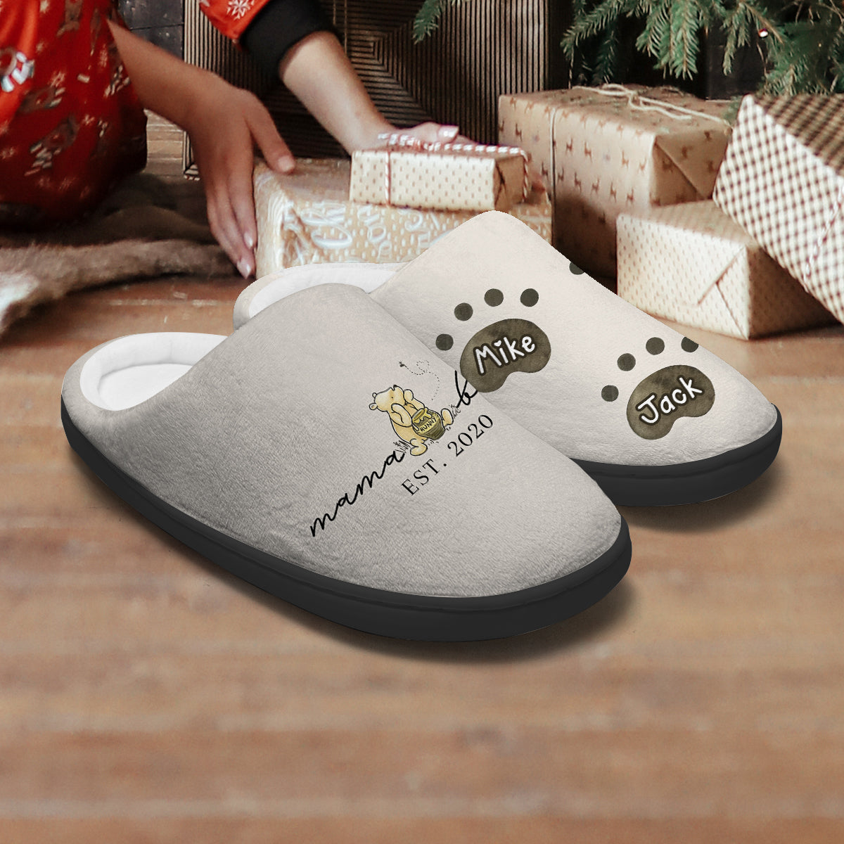 Mama Bear Est. - Personalized Mother Slippers