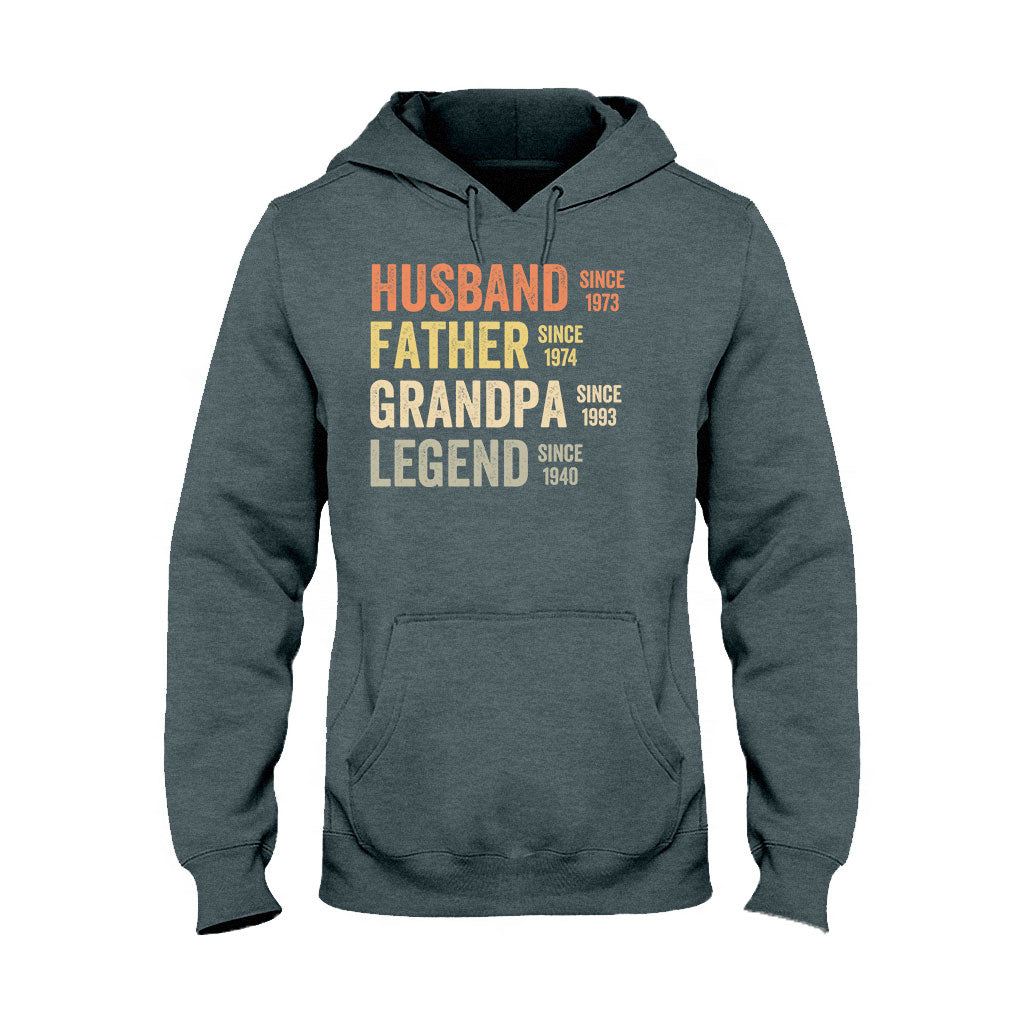 Dad Grandpa Legend - Personalized Father T-shirt And Hoodie