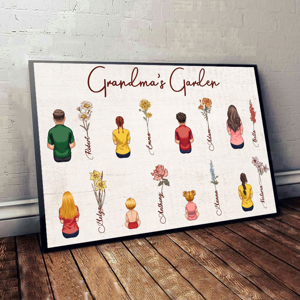 Grandma's Garden - Personalized Grandma Canvas And Poster
