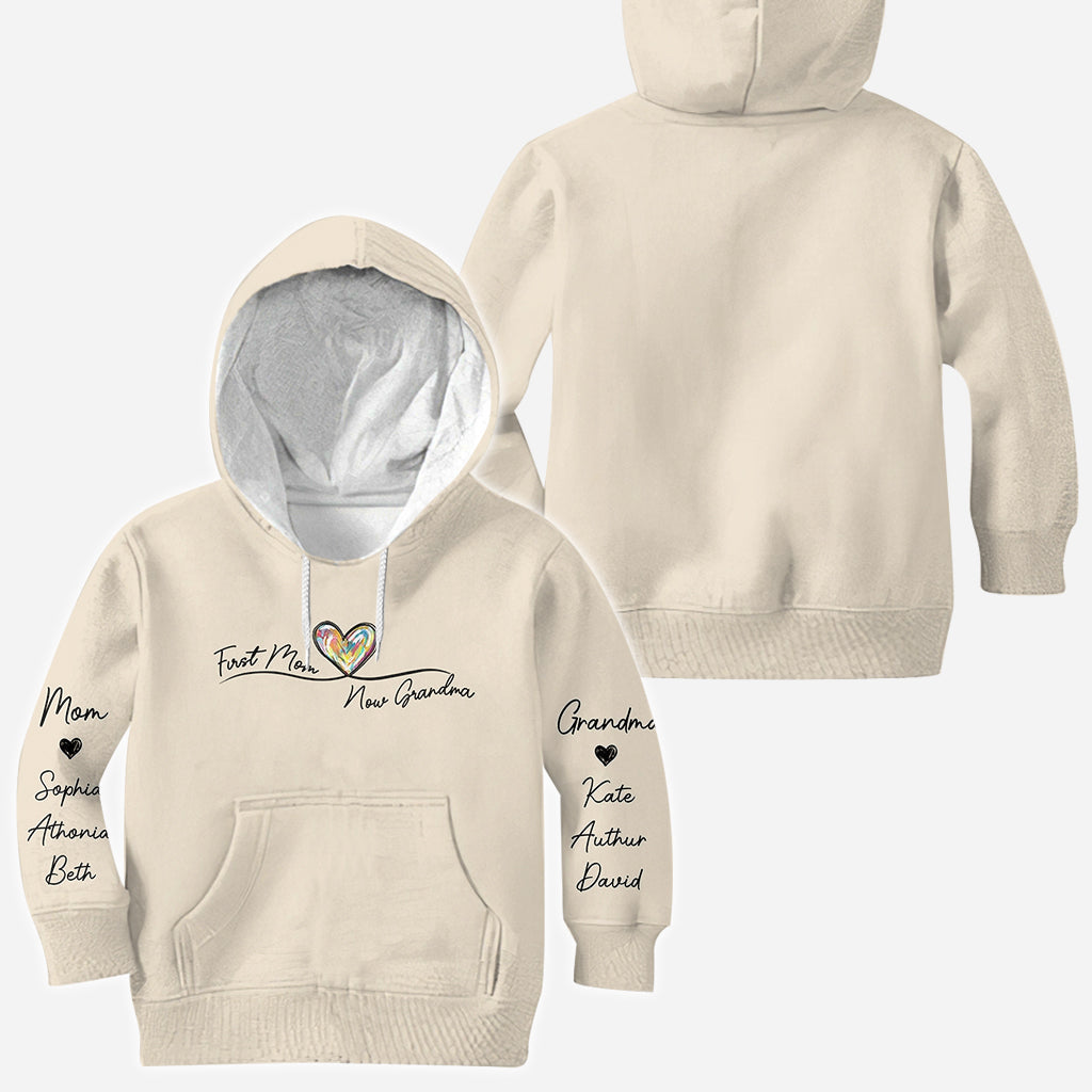 First Mom Now Grandma - Personalized Grandma All Over Shirt