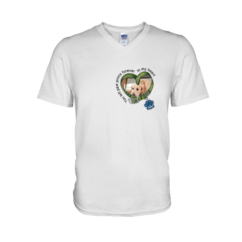 Tu as laissé des empreintes de pattes à jamais dans mon cœur - T-shirt et sweat à capuche personnalisés pour chien