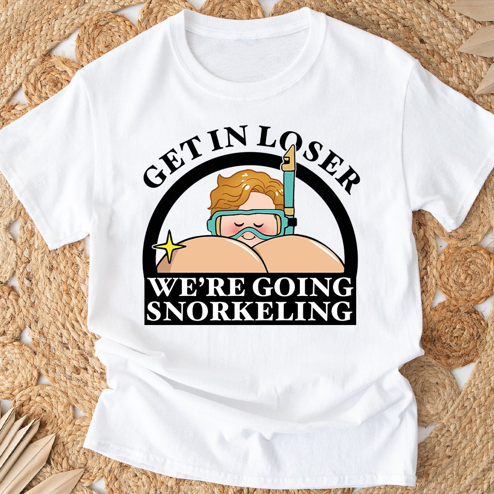 T-shirt et sweat à capuche humoristiques « Plongée sous-marine » personnalisés « Get In Loser Snorkeler » -