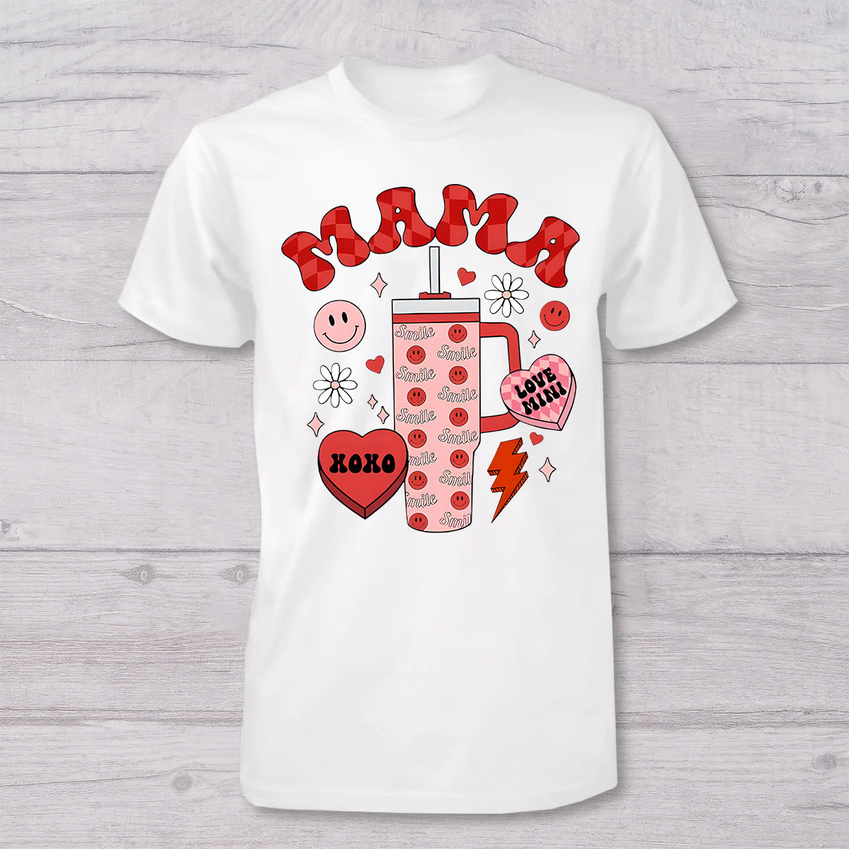 Mama And Mini - Personalized Mother T-shirt And Baby Onesie