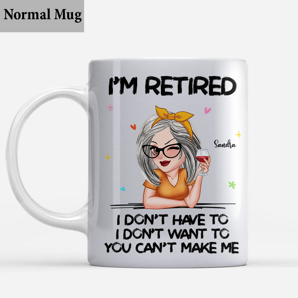 Ich bin im Ruhestand, da kann niemand was machen! – Personalisierte Rentnertasse