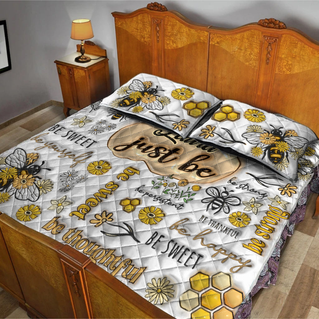 Just Be Happy – Personalisiertes Quilt-Set