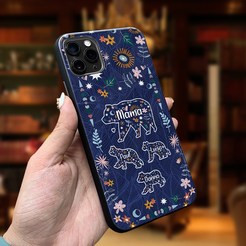 Mama Bear Floral - Personalized Mother Phone Case