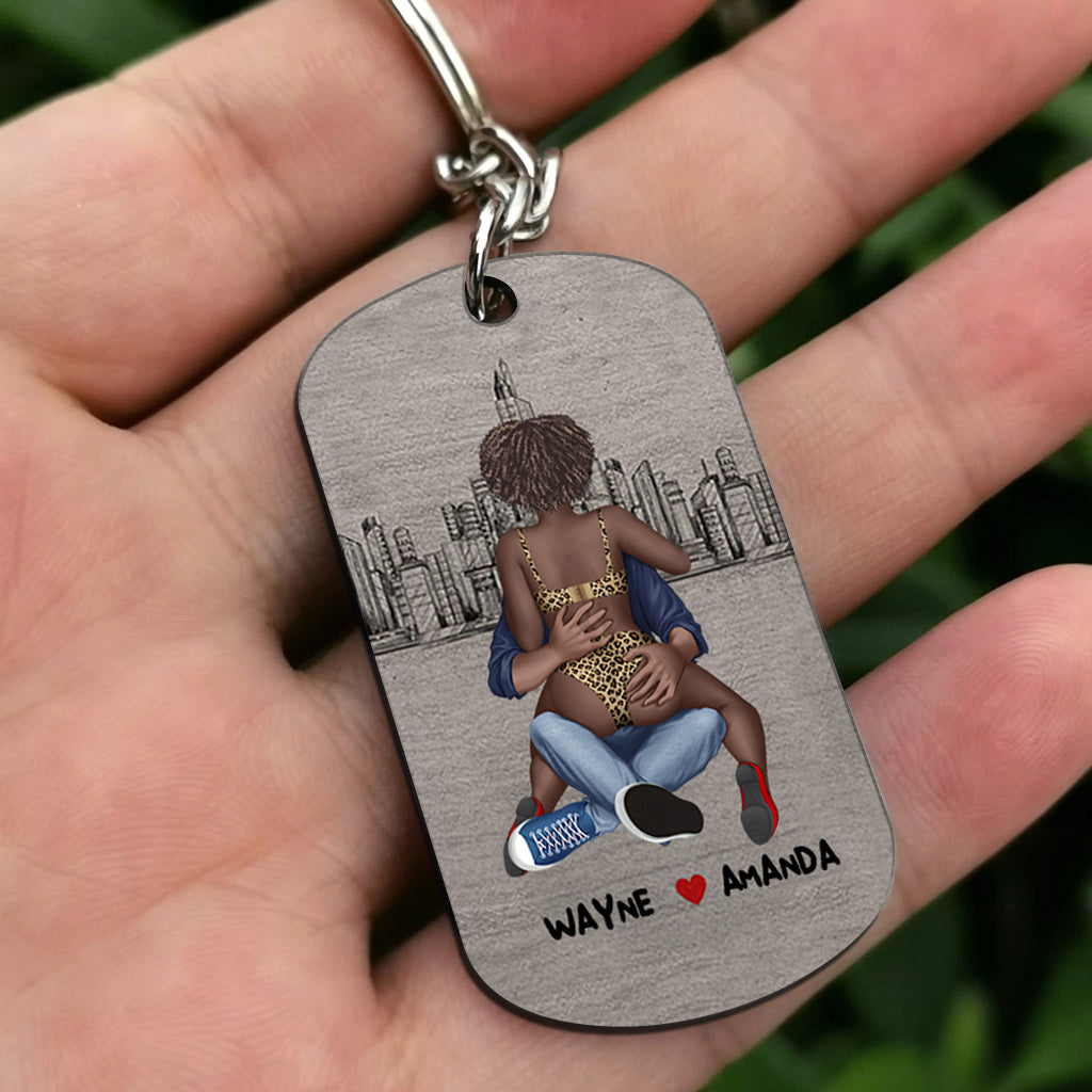 I Need You Tonight - Personalized African American Stainless Steel Keychain