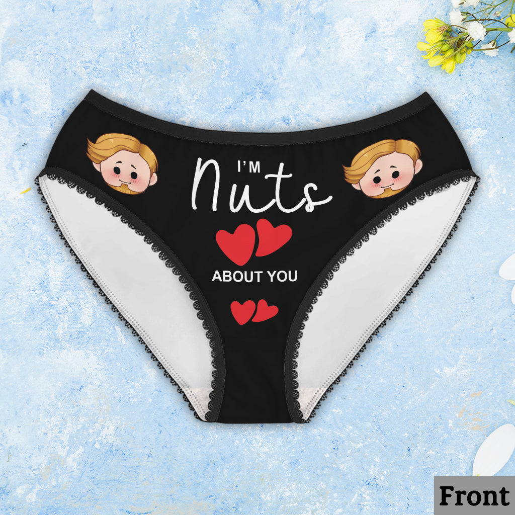 I'm Nuts About You - Personalized Couple Lace Border Women Briefs And Men’s Boxer Briefs