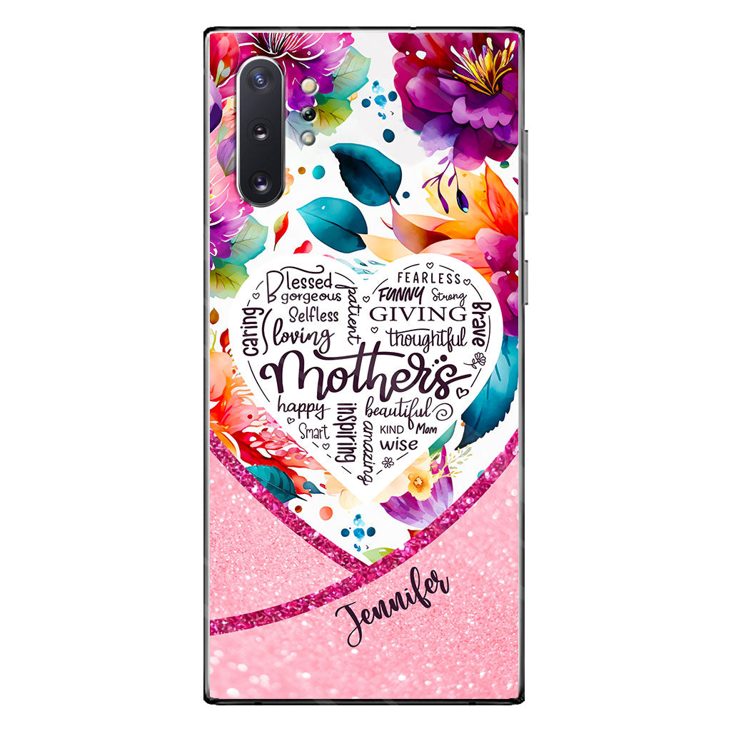 Mothers Is Beautiful Vibrant Floral - Personalized Mother Clear Phone Case