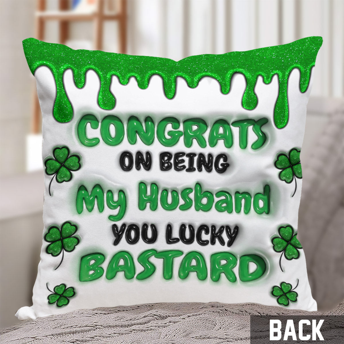 Congrats On Being My Husband - Personalized Husband And Wife Throw Pillow