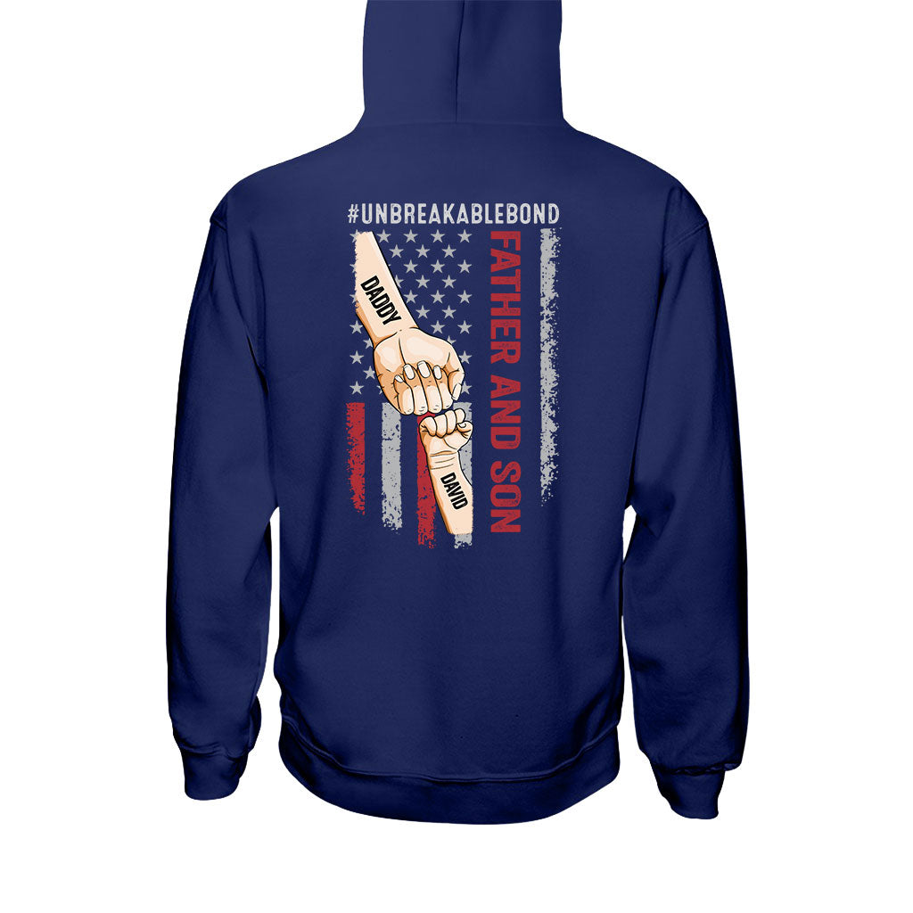 Father Son Unbreakable Bon - Personalized Father T-shirt and Hoodie