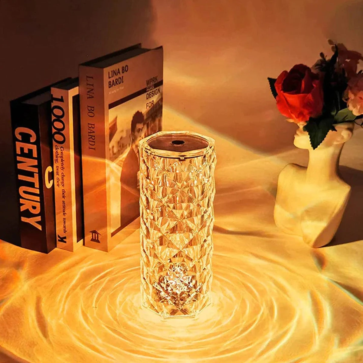 Crystal Rose Diamond Touch Lamp - Crystal Rose Diamond Touch Lamp