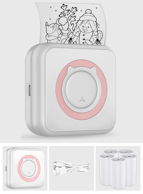 Mini-Thermodrucker mit niedlicher Katze - Mini-Thermodrucker