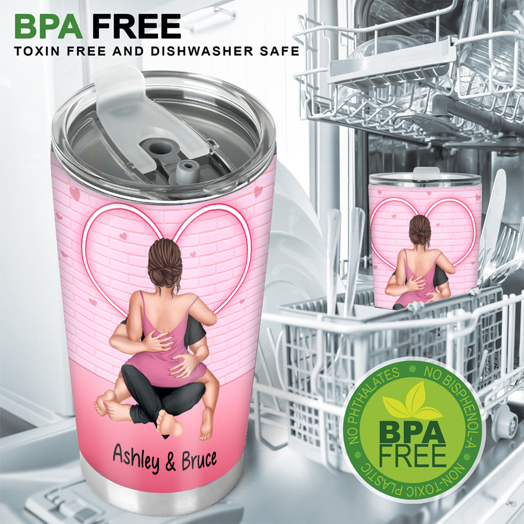 Grab My Waist Pull Me Closer - Personalized Couple Tumbler