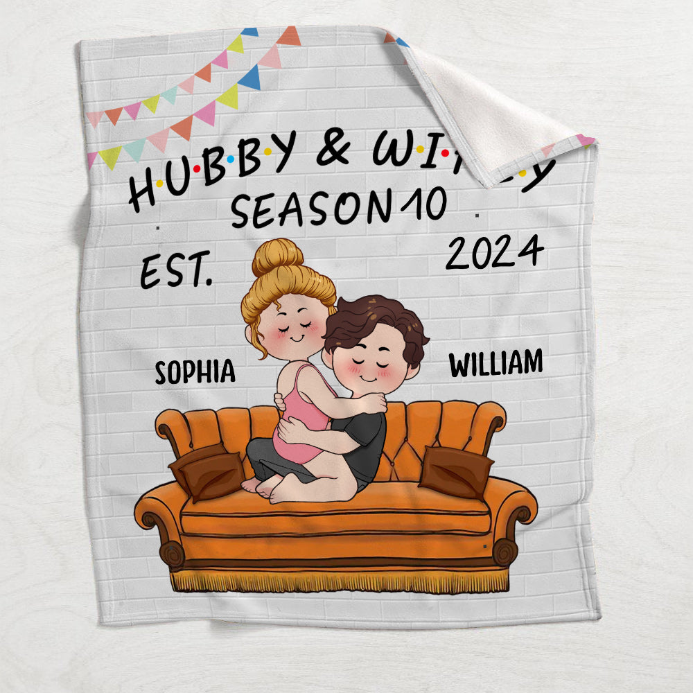 Hubby & Wifey - Personalized Husband And Wife Blanket