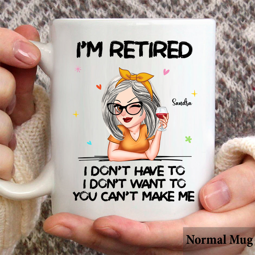 Ich bin im Ruhestand, da kann niemand was machen! – Personalisierte Rentnertasse