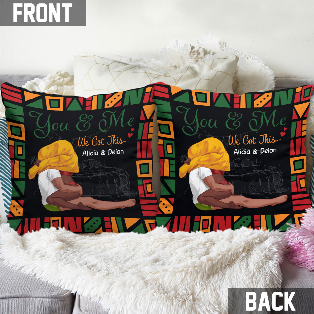 We Got This - Personalized Couple Throw Pillow