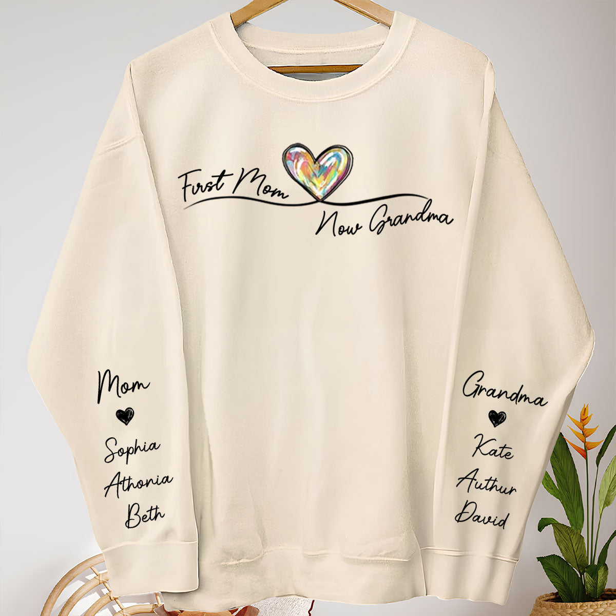 First Mom Now Grandma - Personalized Grandma All Over Shirt