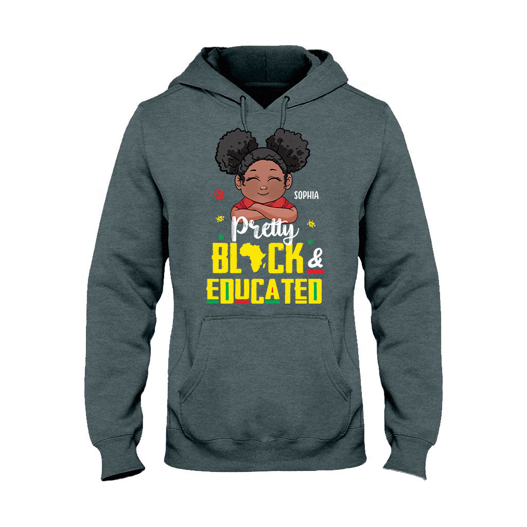 Hübsch, schwarz und gebildet – personalisiertes T-Shirt und Hoodie für Afroamerikanerinnen