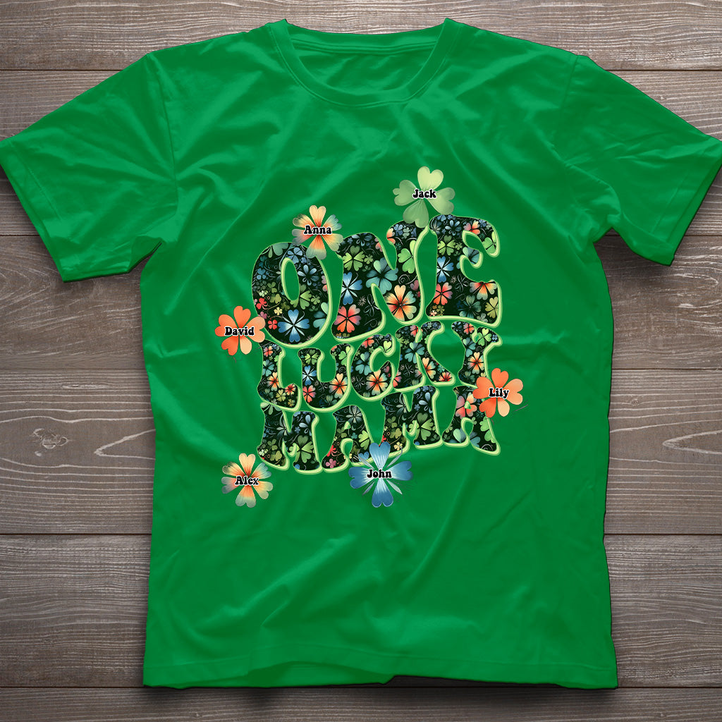 One Lucky Mama - Personalized Mother T-shirt And Hoodie