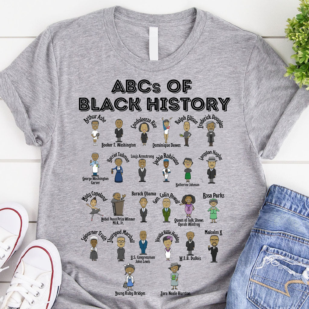 ABCs der schwarzen Geschichte – Personalisiertes T-Shirt und Hoodie für Afroamerikaner