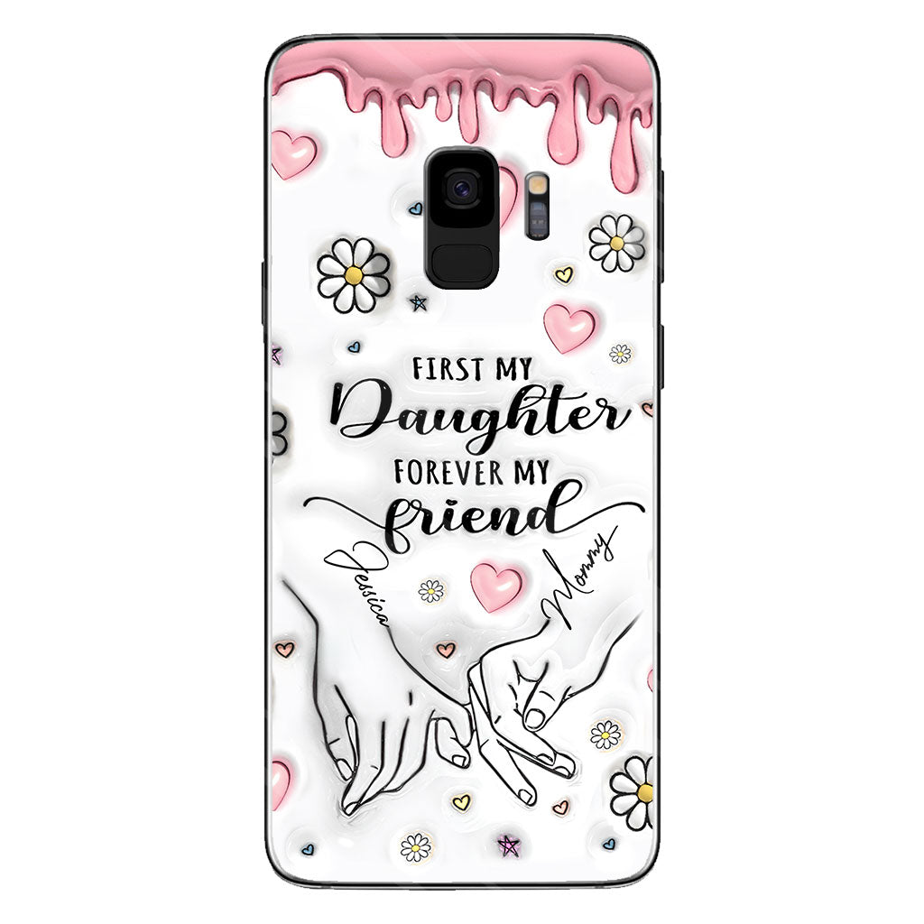 First My Mother Forever My Friend - Personalized Mother Clear Phone Case