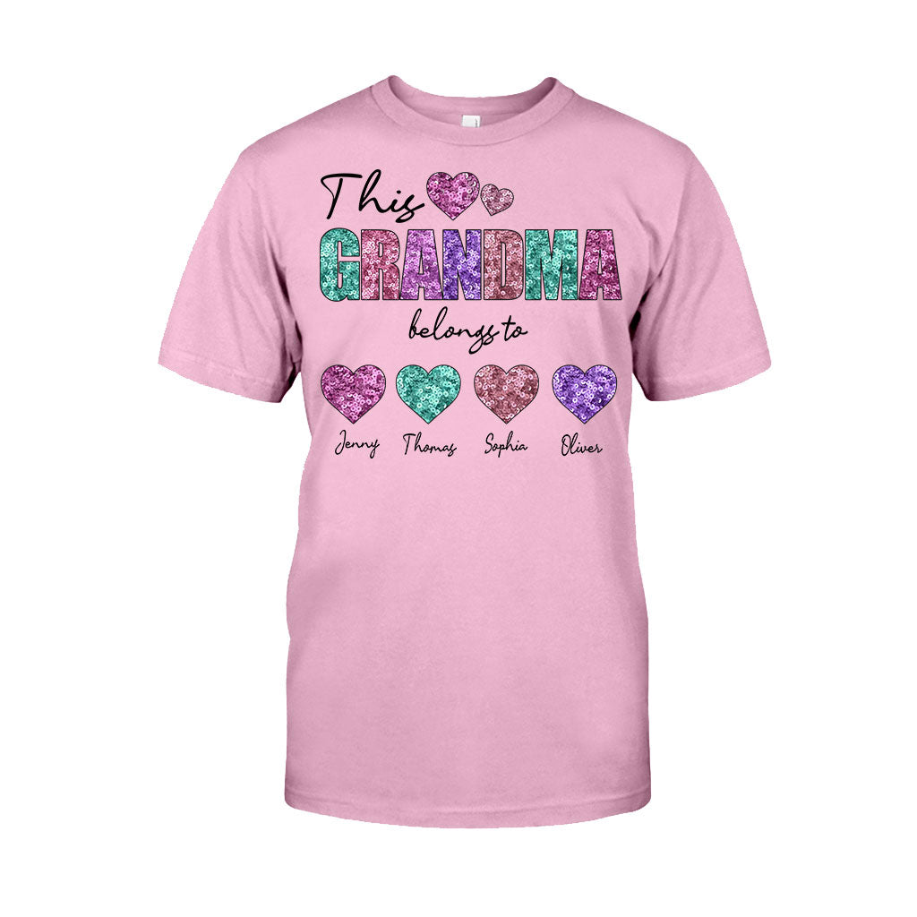This Mom/ Grandma Belongs To The Hearts - Personalized Mother T-shirt And Hoodie