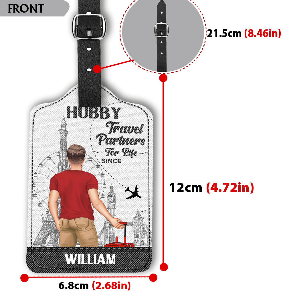 Travel Partners For Life - Personalized Travelling Leather Luggage Tag