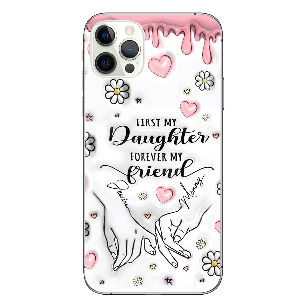 First My Mother Forever My Friend - Personalized Mother Clear Phone Case