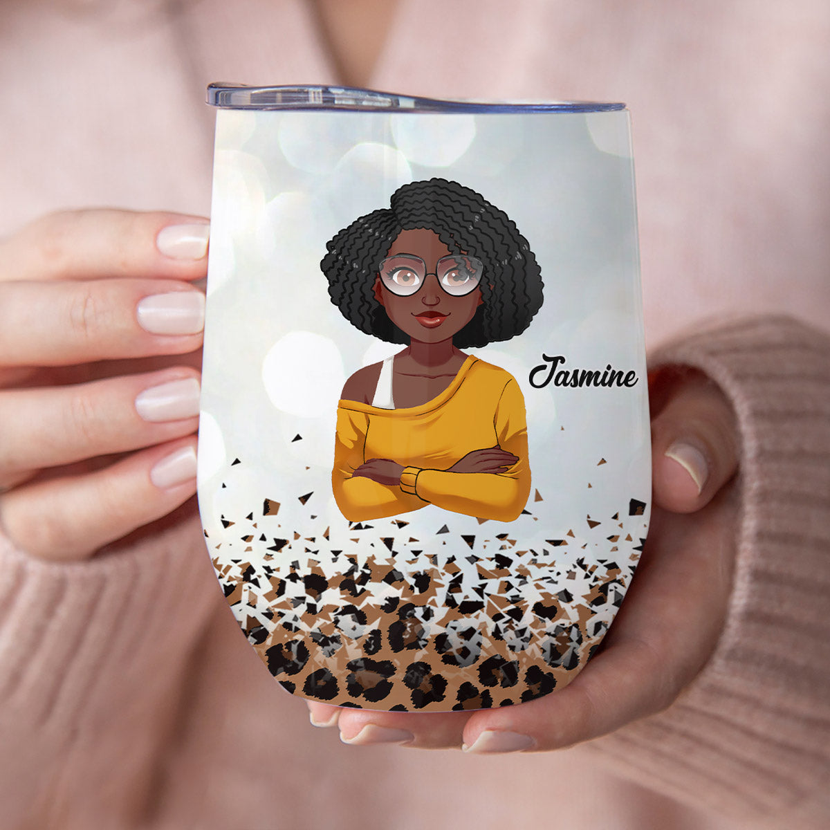 Black Educator - Personalized African American Wine Tumbler