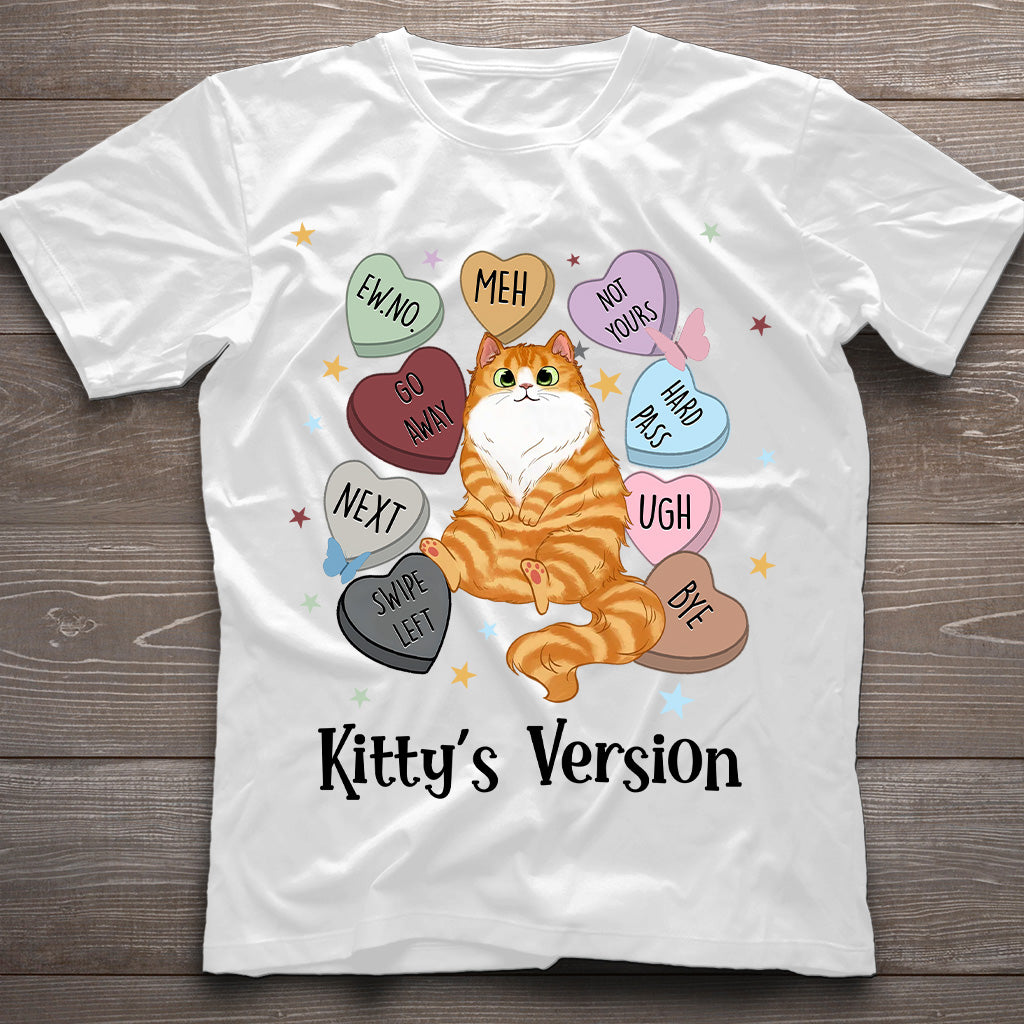 T-shirt et sweat à capuche personnalisés « Heart Candy Cat Kitty Version » - T-shirt et sweat à capuche pour chat