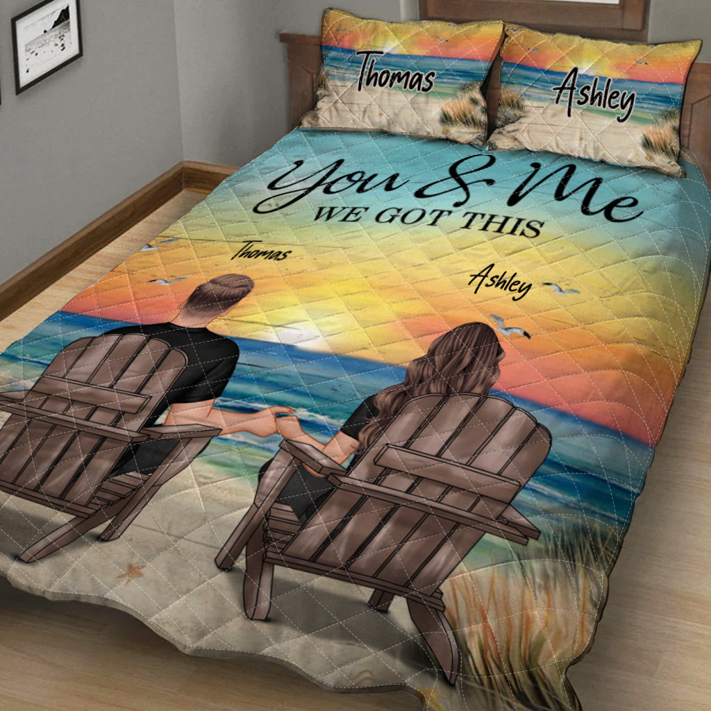 We Got This Twilight Version - Personalized Couple Quilt Set