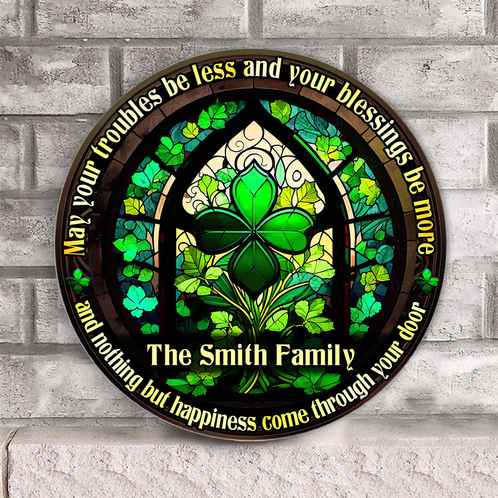 Irish Blessing - Personalized Saint Patrick's Day Round Wood Sign