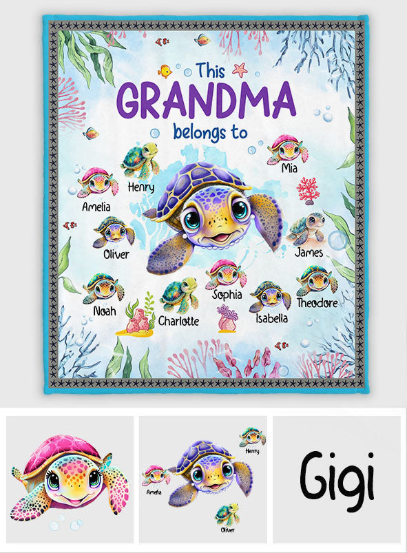 Diese Oma gehört zu – personalisierte Oma-Decke
