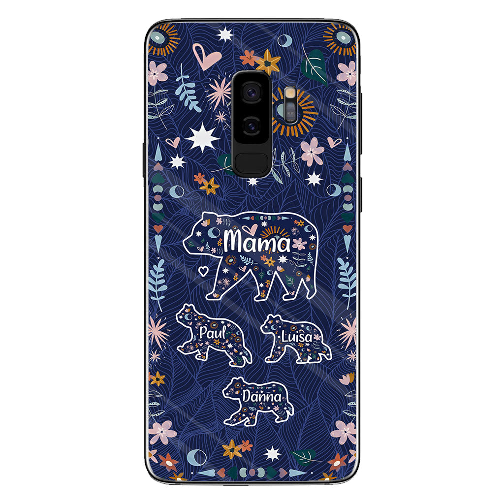 Mama Bear Floral - Personalized Mother Phone Case